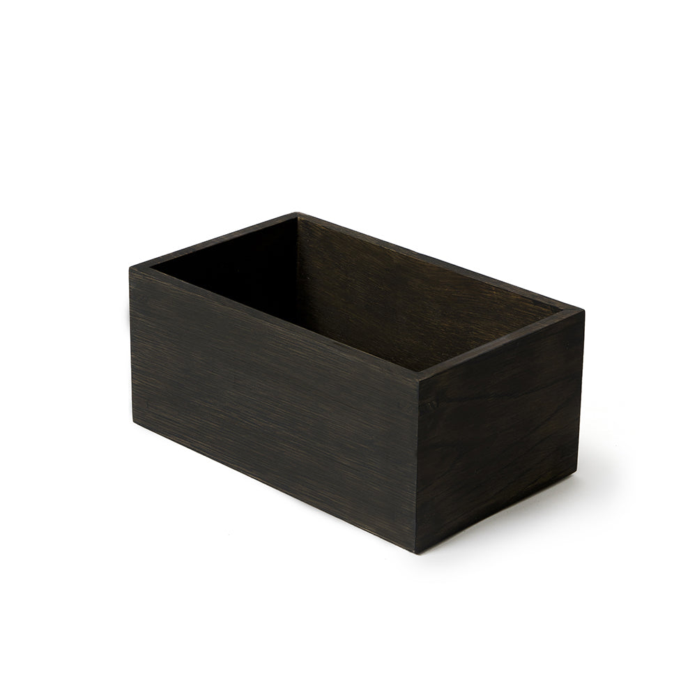 Wooden Bathroom Storage Box Mezza Dark Oak