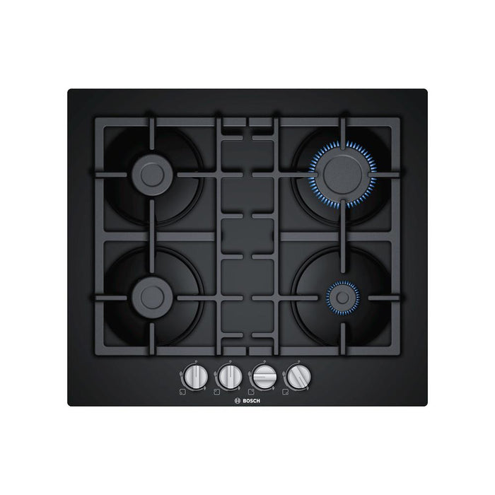 Bosch Serie 4 PNP6B6B90 60cm Gas On Glass Hob - Black Glass