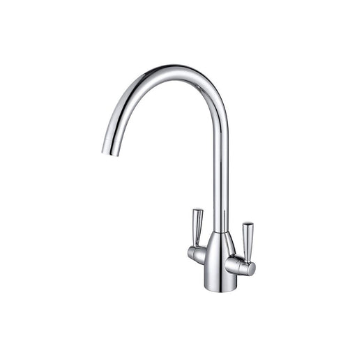 Kitchen Prima Dual Lever Chelsea Swan Neck Mixer Tap Chrome