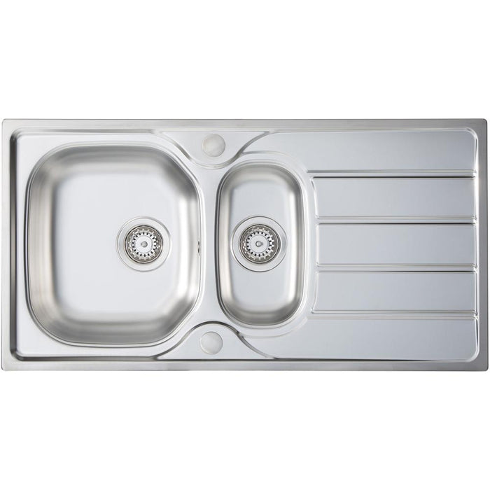 Prima Polished Stainless Steel 1.5B Sink & Tap Pack