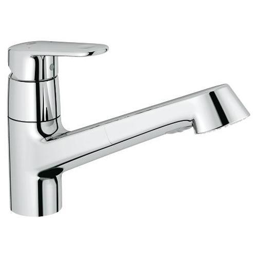 Grohe Europlus 1/2 Inch Single Lever Sink Mixer Swivel Spout with Pull Out Hand Shower - Unbeatable Bathrooms
