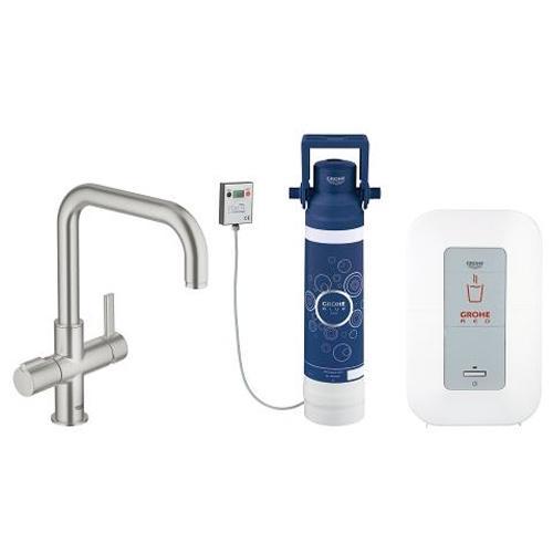Grohe Red Duo Kitchen Mixer and 3 Litres Single Boiler - Unbeatable Bathrooms