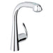 Grohe Zedra 1/2 Inch Single Lever Sink Mixer with Pull Out Comfort Spray Head - Unbeatable Bathrooms