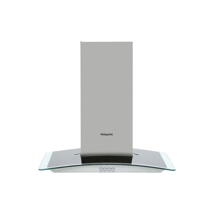 Hotpoint PHGC6.4FLMX 60cm Curved Glass Chimney Hood - Stainless Steel
