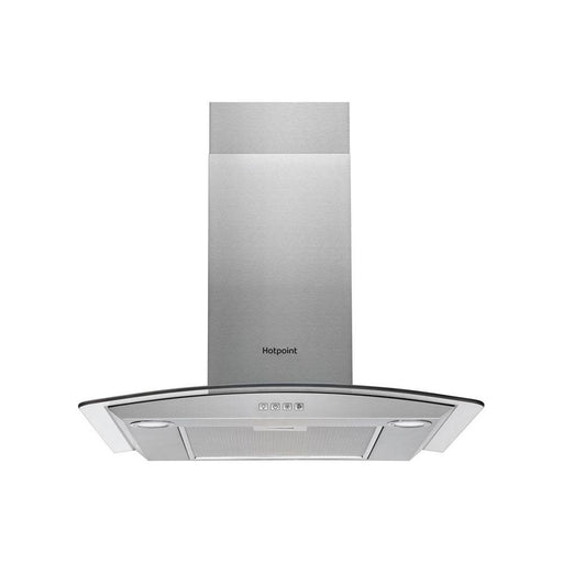 Hotpoint Curved Glass Chimney Hood - Stainless Steel