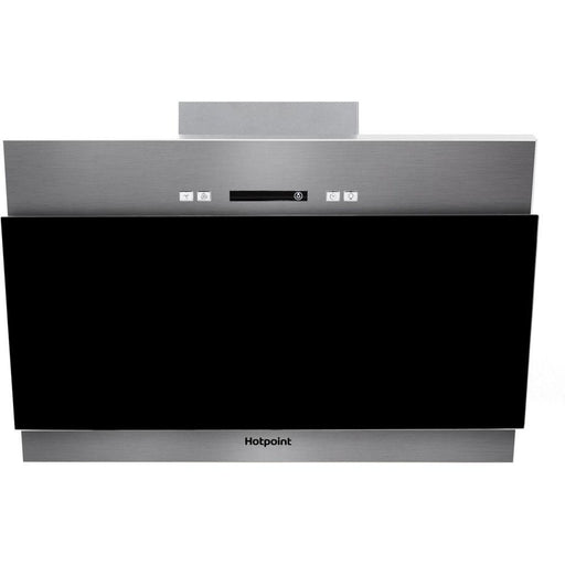 Hotpoint PHVP 6.4F AL K/1 60cm Angled Chimney Hood - Black Glass