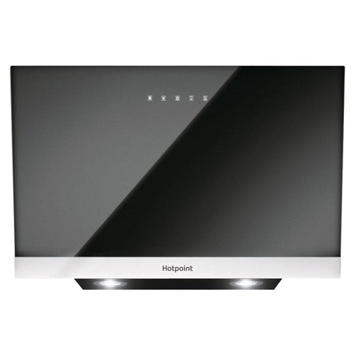 Hotpoint PHVP 8.7F LT K 80cm Angled Glass Chimney Hood - Black