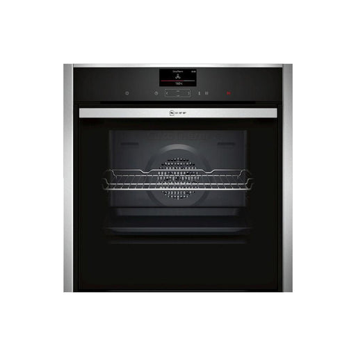 Neff N90 B47CS34H0B Built In Single Slide&Hide&reg; Electric Oven - Stainless Steel & Stainless Steel