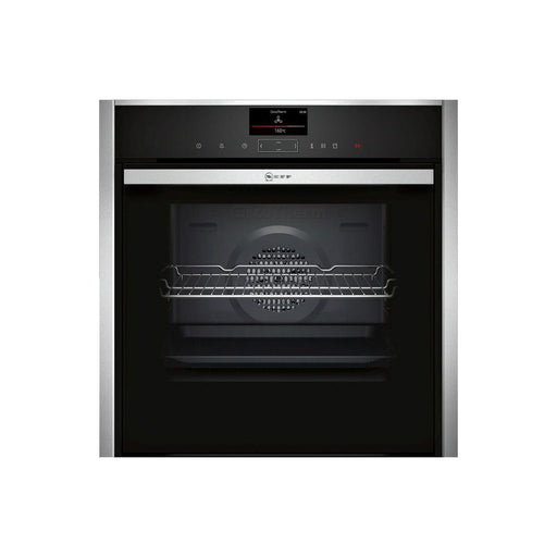 Neff N90 B57VS24H0B Built In Single Slide&Hide&reg; Pyrolytic Oven with VarioSteam - Stainless Steel