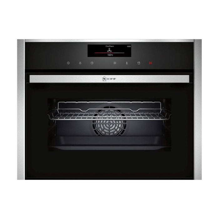 Neff N90 C18FT56H0B Built In Compact Slide&Hide&reg; Electric Oven with FullSteam - Stainless Steel