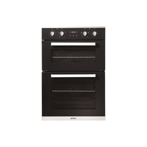 Prima+ PRDO302 Black and Stainless Steel Built In Double Electric Oven