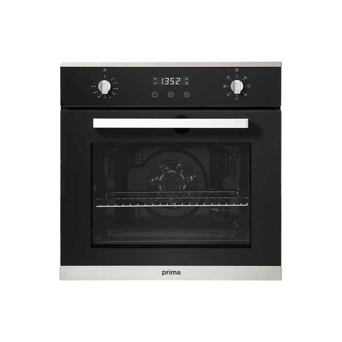 Prima+ PRSO106 Black and Stainless Steel Built In Single Electric Fan Oven